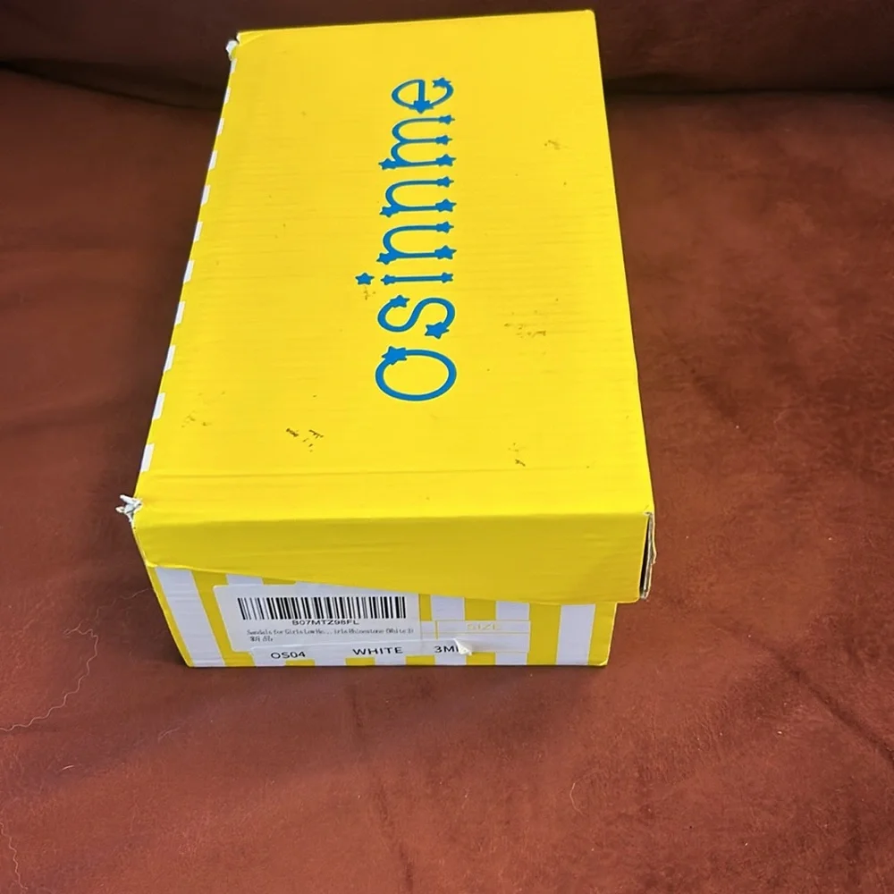 Osinnme White Shoes Size 3 Girls Flower Girl